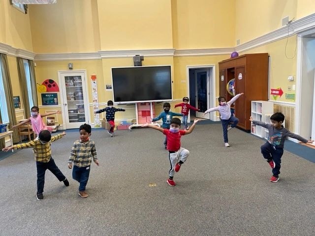 Kindergarten children in a Curie learning center