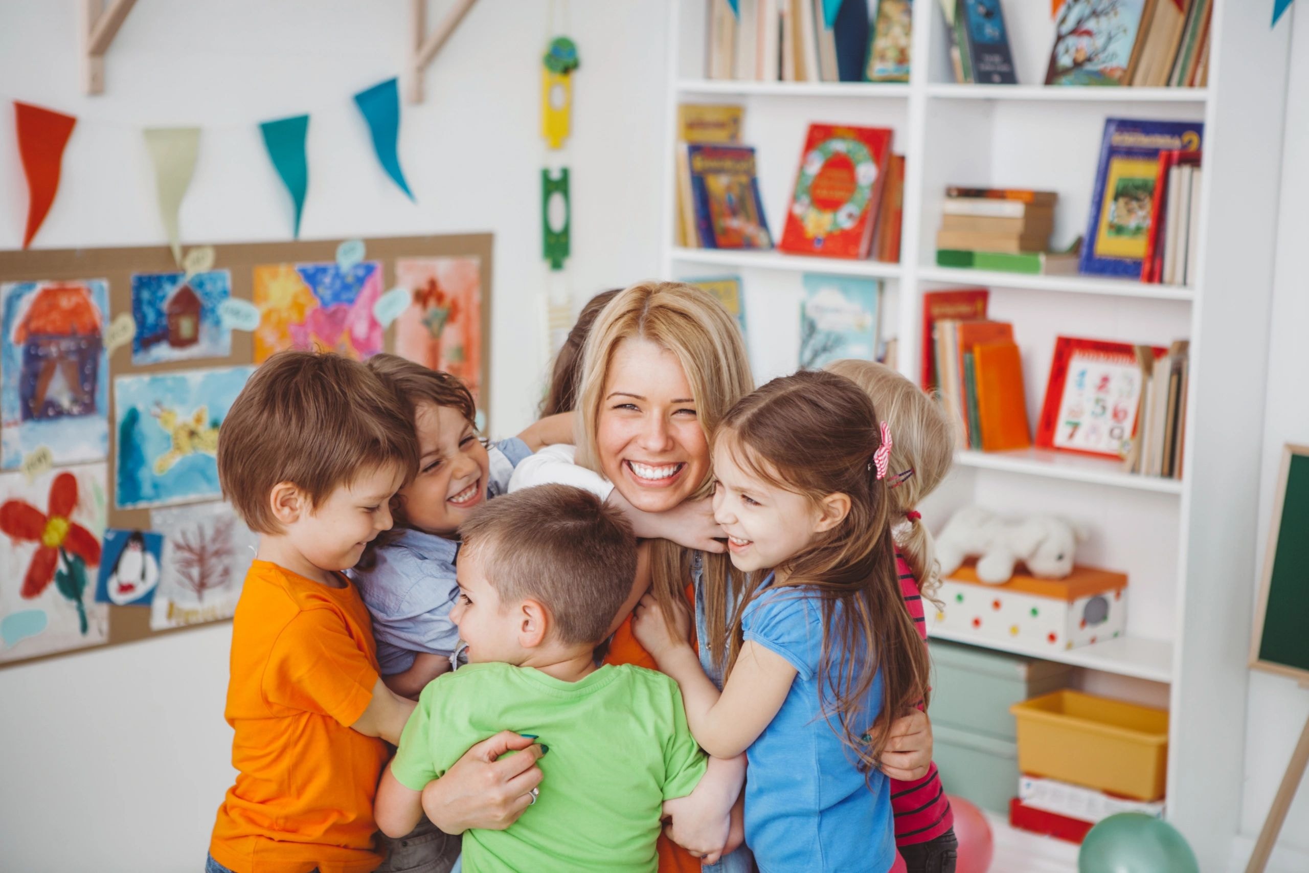 Pre-K children in a Curie learning center